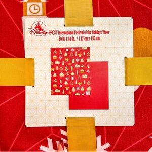 Disney Parks EPCOT International Festival of the Holidays Throw Blanket